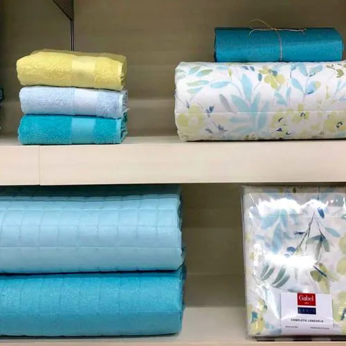 biancheria letto e bagno azzurro scampoli erbisti verona 